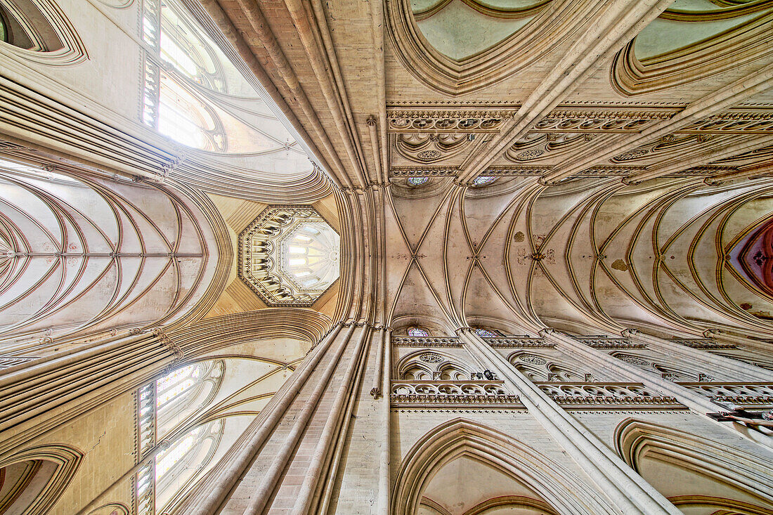 Frankreich. Normandie. Departement Manche. Coutances. Die Kathedrale. Die Decken.