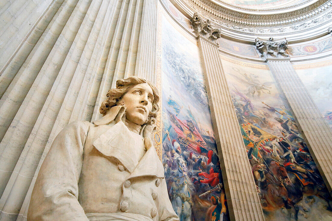 France. Paris. 5th district. The Pantheon. Sculpture representing General Hoche,by Jules Dalou.