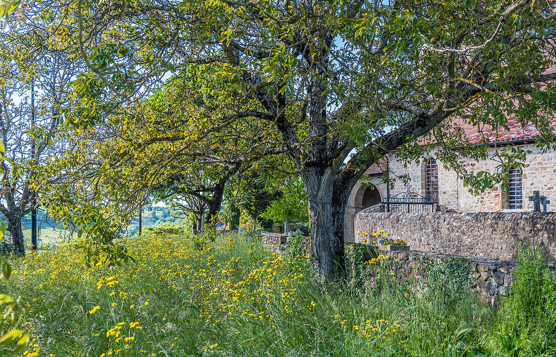 France,Quercy,Lot,Saint Laurent-les-Tours,Roman church Saint Laurent