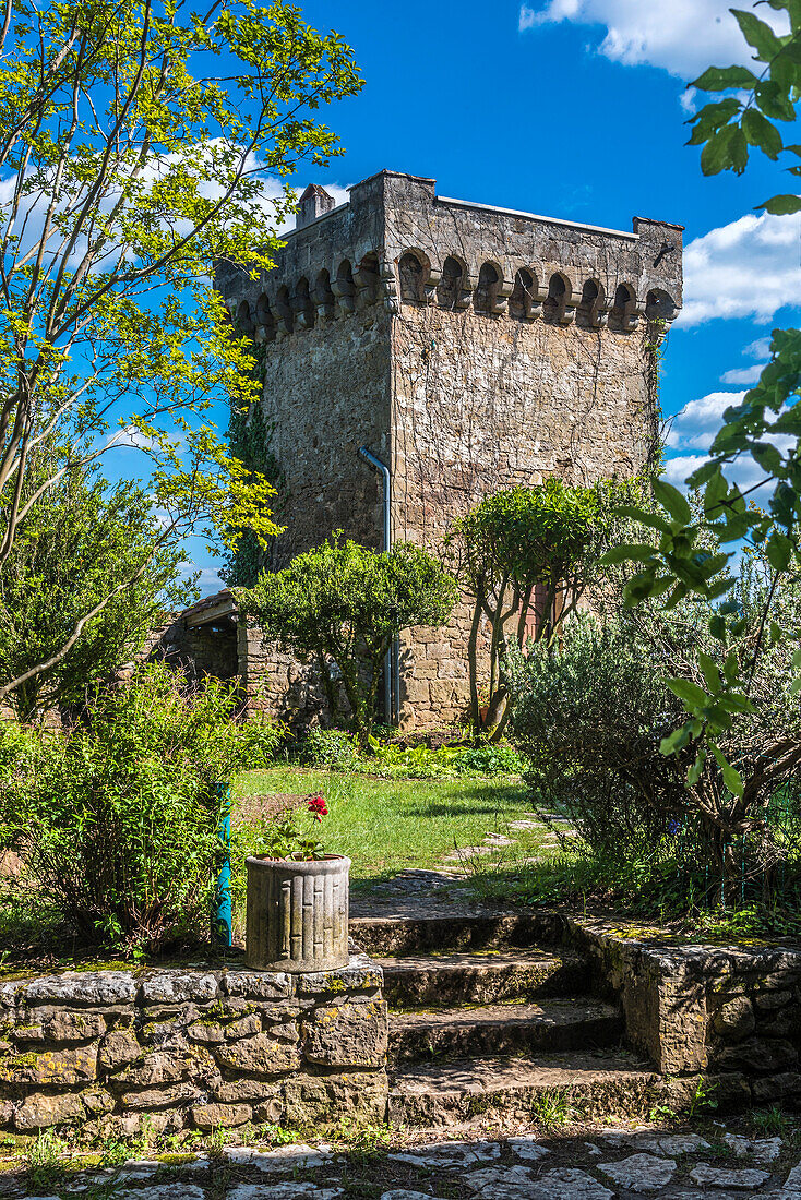 France,Quercy,Lot,Saint Laurent-les-Tours medieval fortress,(12th - 14th century),Historical Monument,Jean Lurcat Workshop-museum (label Maison des Illustres),label Maison des Illustres