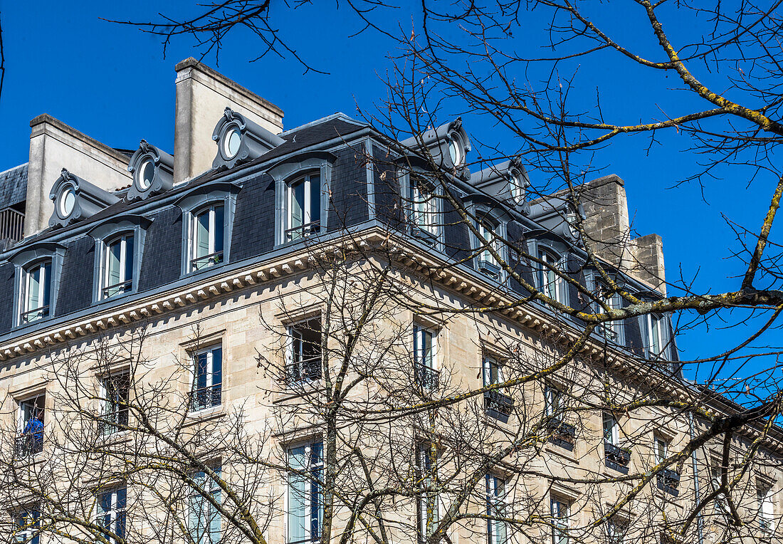 France,New Aquitaine,Bordeaux,buildings of the allees de Tourny (UNESCO World Heritage)