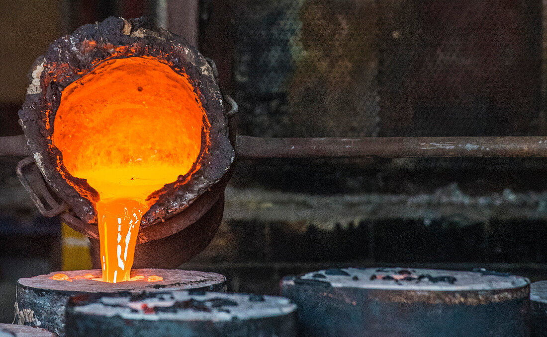 Frankreich,Bordeaux,Merignac,Handwerk der Gießerei Art les Cyclopes