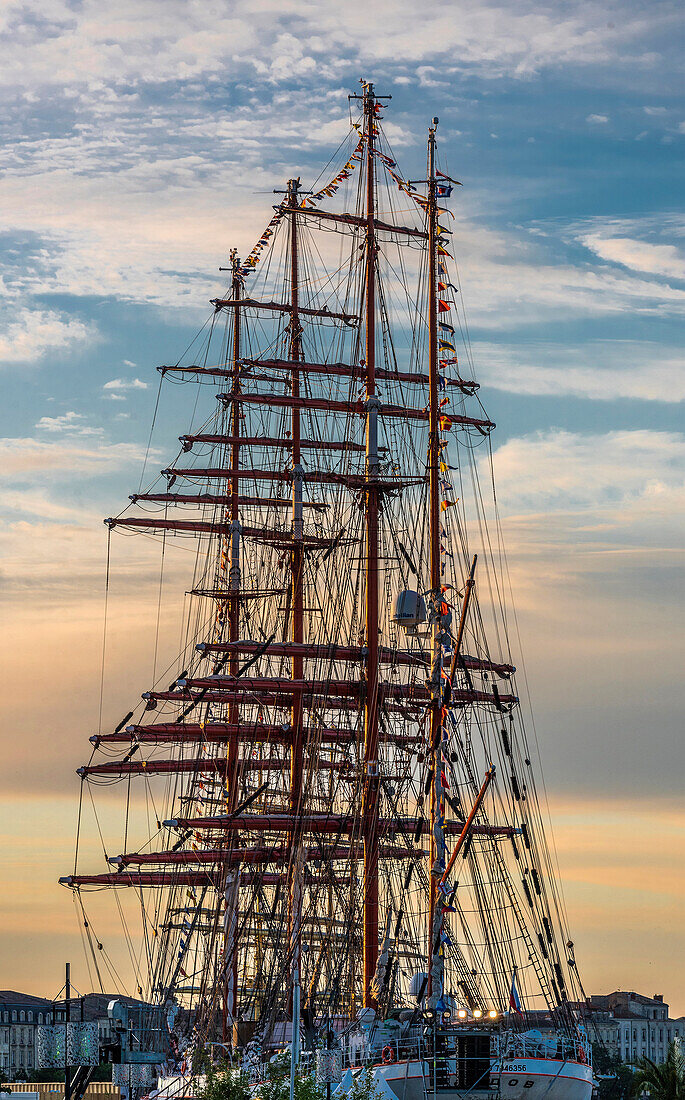 France,Gironde,Bordeaux,Fête du Fleuve 2019,SEDOV Russian training ship (117 meters long)