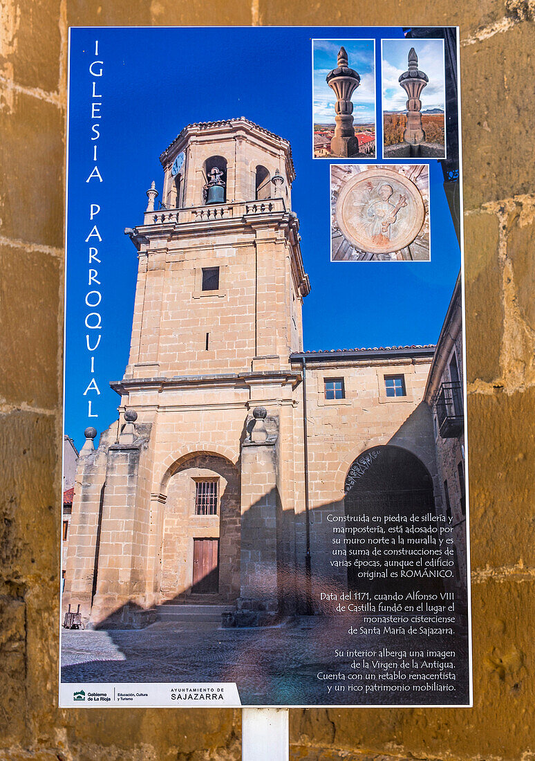 Spain,Rioja,Sajazarra (Most Beautiful Village in Spain),church Santa Maria de la Asumpcion