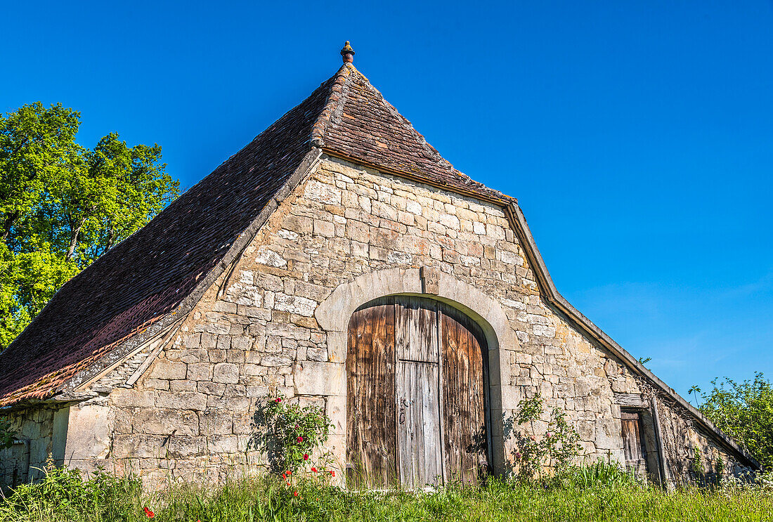 France,Causses du Quercy natural regional Park,Lot,barn (19th century) at Padirac