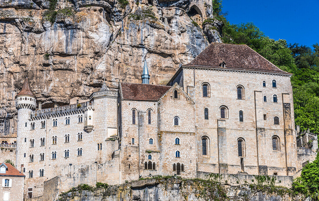 France,Causses du Quercy natural regional Park,Lot,Rocamadour sanctuary (Most Beautiful Village in France) Saint James way (12th century)