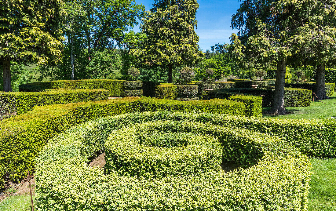 France,Perigord Noir,Dordogne,Jardins du Manoir d'Eyrignac (Historical Monument),topiary