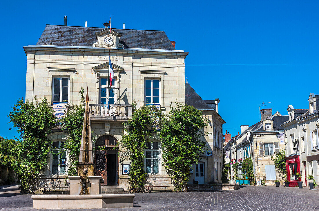 France,Loire Valley,Pays de la Loire,Maine-et-Loire,town hall of Fontevraud-l'Abbaye (UNESCO World Heritage)