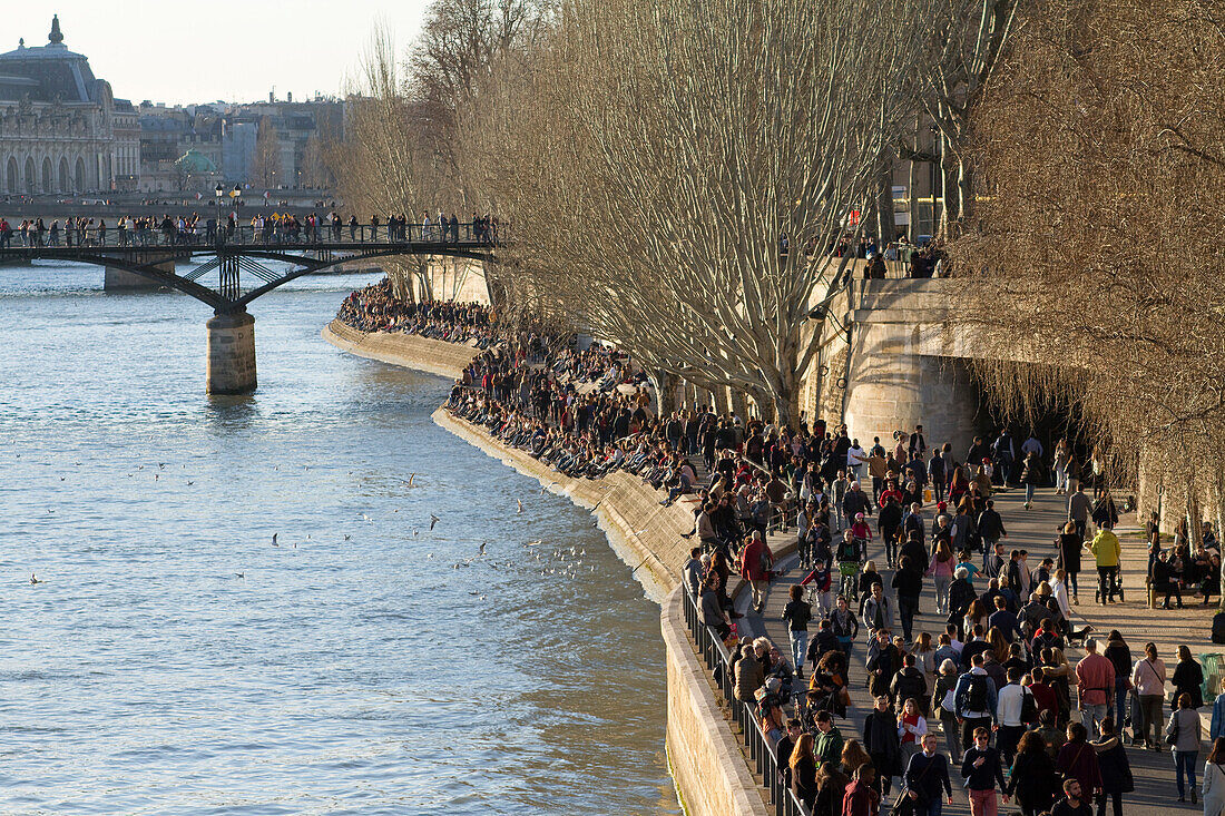 Frankreich,Paris,75,1. Arrondissement,Voie Georges Pompidou für Fußgänger geöffnet,Februar 2019