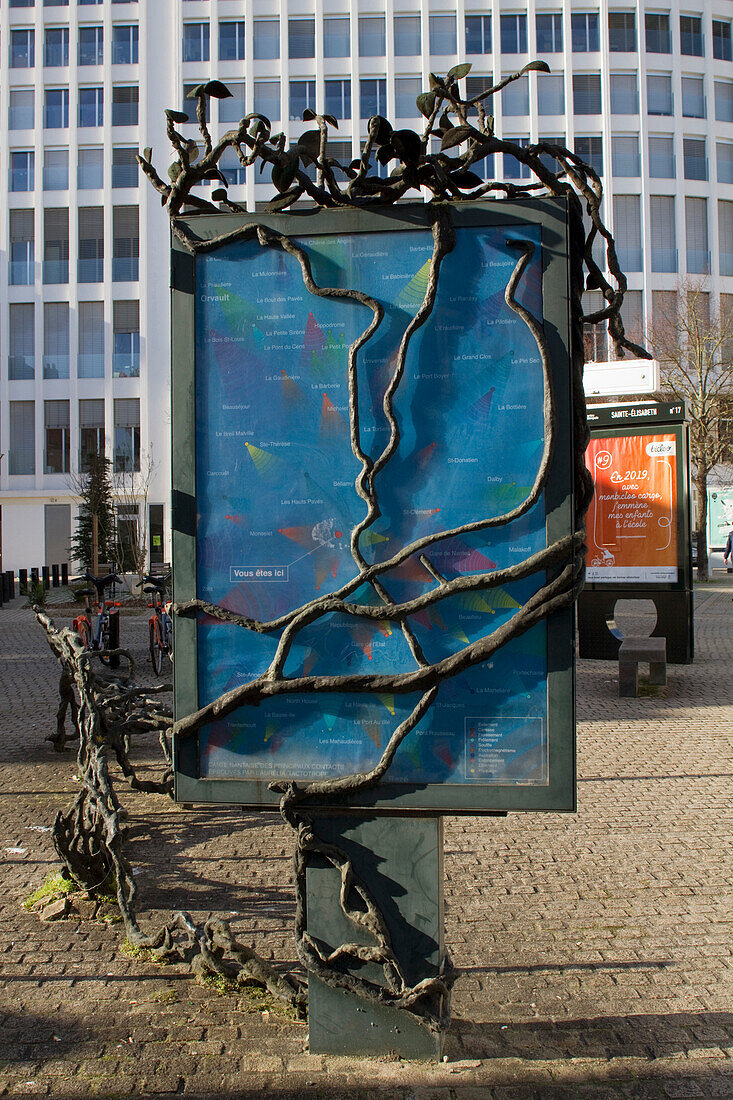 France,Nantes,44,Sainte-Elisabeth square,"La Plante Imaginaire" (The Imaginary Plant) (Aurelia tactotrope) artiste: Patrick Corillon (2002)