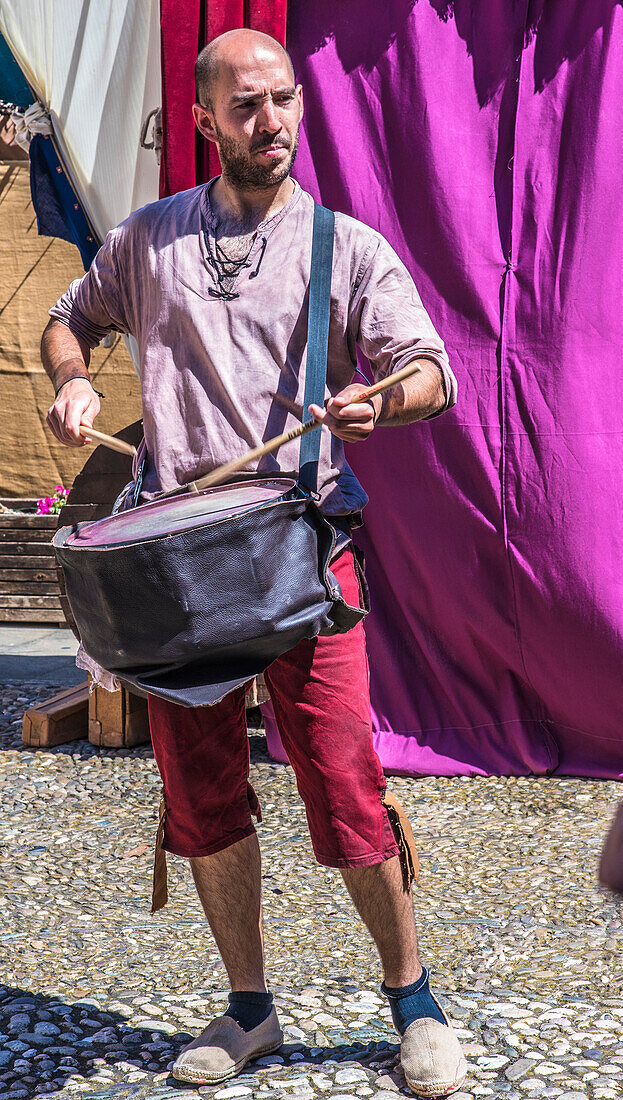 Spain,Rioja,Medieval Days of Briones (festival declared of national tourist interest),drummer