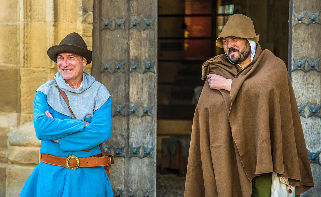 Spain,Rioja,Medieval Days of Briones (festival declared of national tourist interest),costumed men