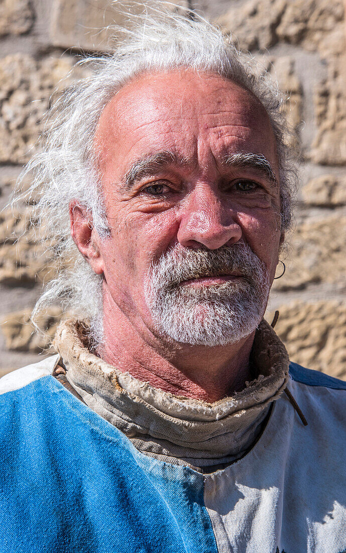 Spain,Rioja,medieval village of Briones (classified among the most beautiful villages in Spain),medieval festivals,participant portrait