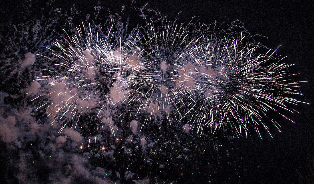 France,Gironde,Saint Emilion,Celebration of the 20th years anniversary of the inscription to the UNESCO World Heritage,pyrotechnics show