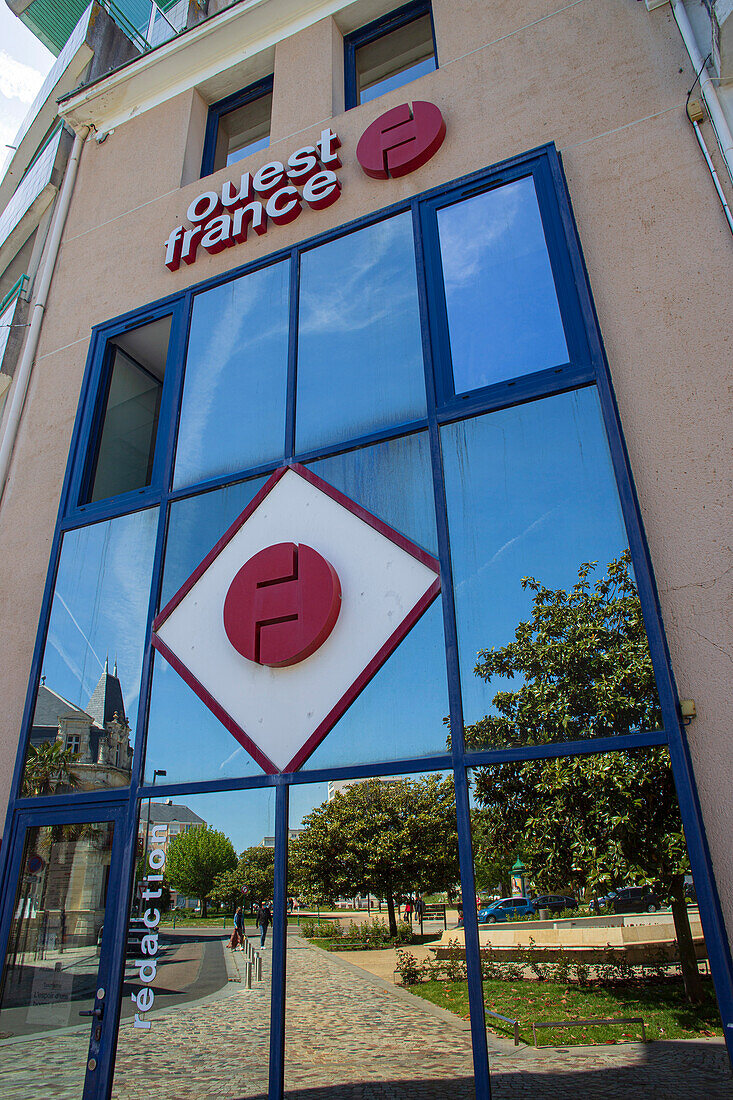 France,Les Sables d'Olonne,85,place du Poilu de France,facade of the Ouest-France editorial staff,May 2021.