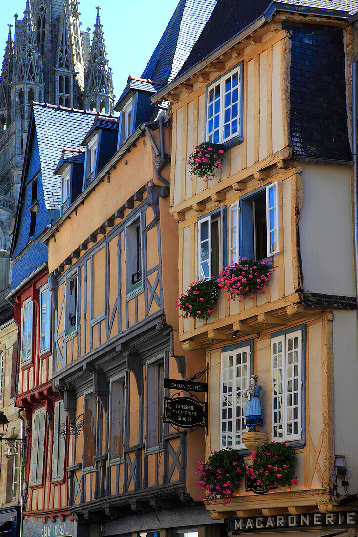 France,Brittany,Finistere department (29),Quimper,Kereon street