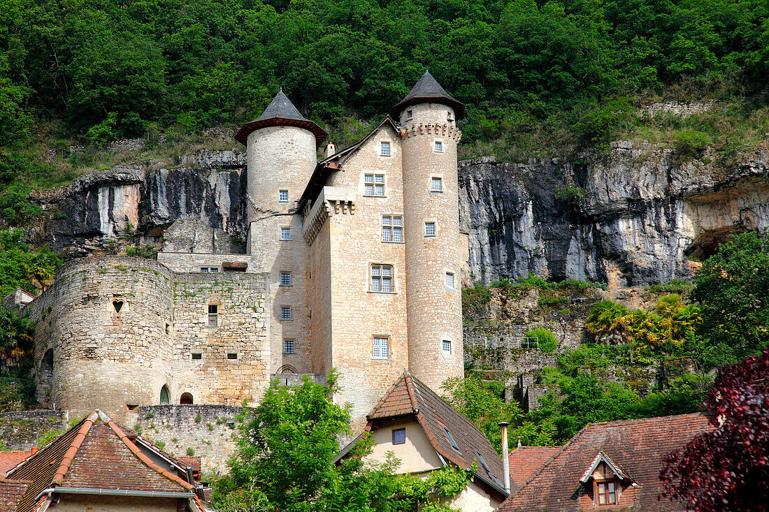 France,Occitanie,Lot departement (46),lot Valley,Larroque Toirac castle