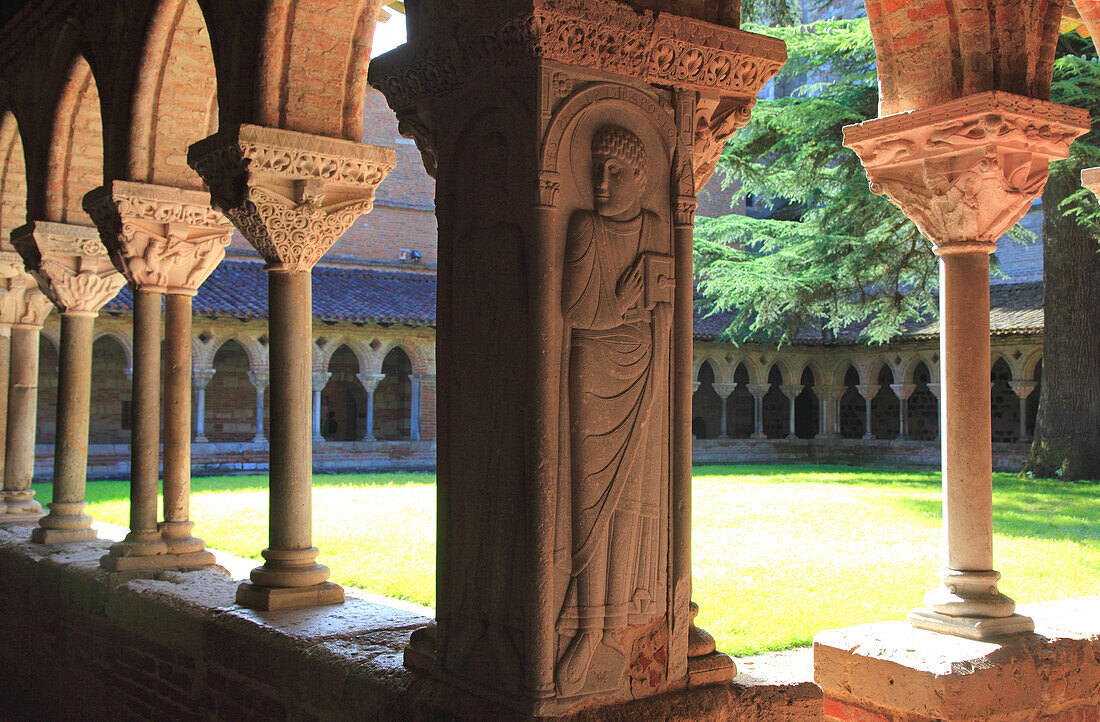 France,Occitanie,Tarn et garonne (82),Moissac,Saint Pierre abbey,the cloister,Unesco world heritage