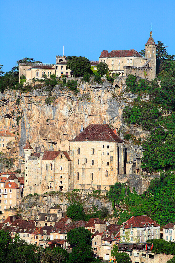 Frankreich,Okzitanien,Departement Lot (46),Rocamadour,Heiligtum und Schloss