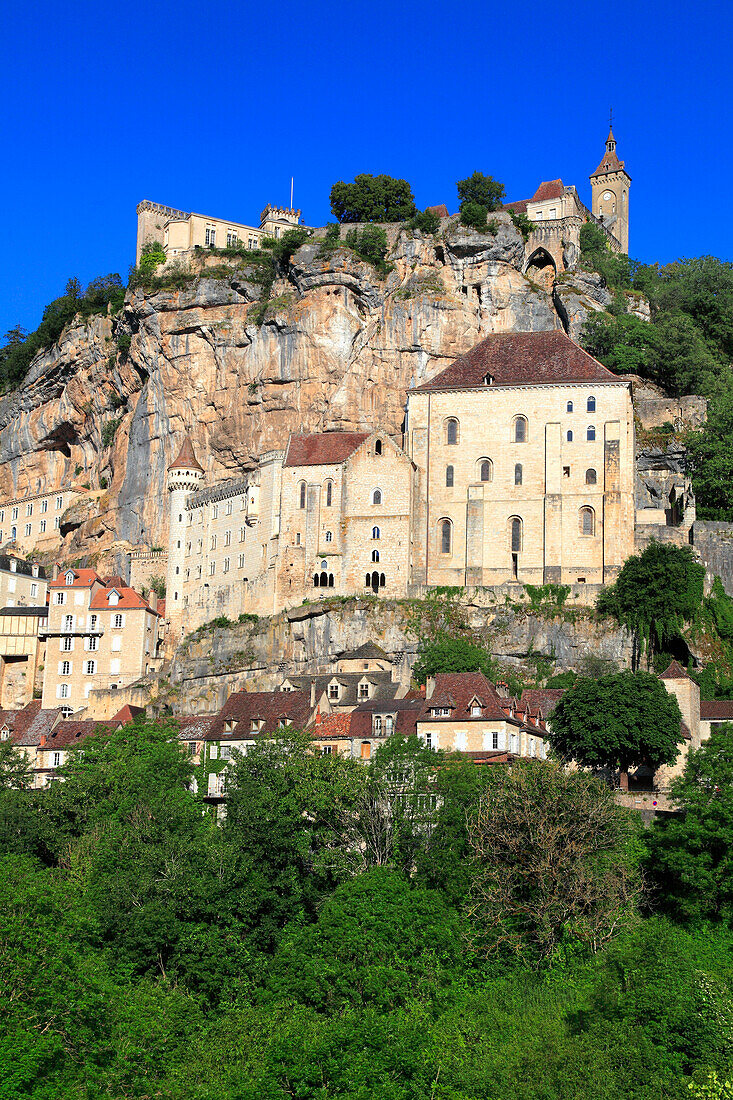 France,Occitanie,Lot department (46),Rocamadour,sanctuary and castle