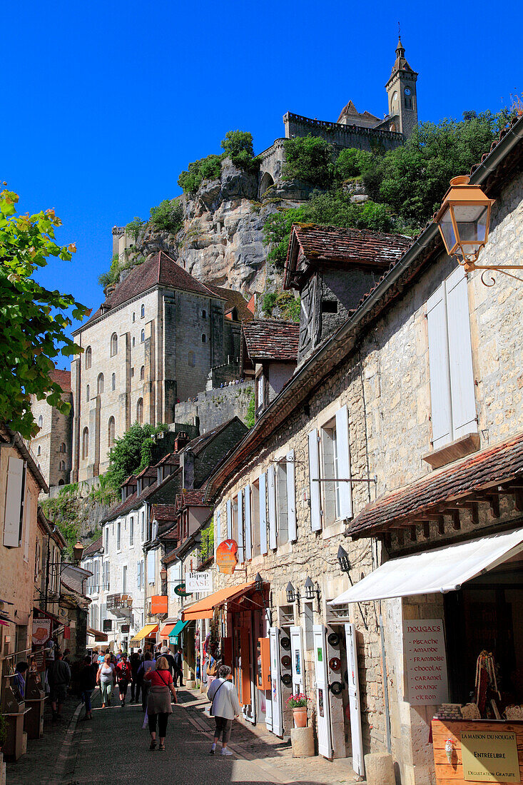 Frankreich,Okzitanien,Departement Lot (46),Rocamadour,Straße Couronnerie