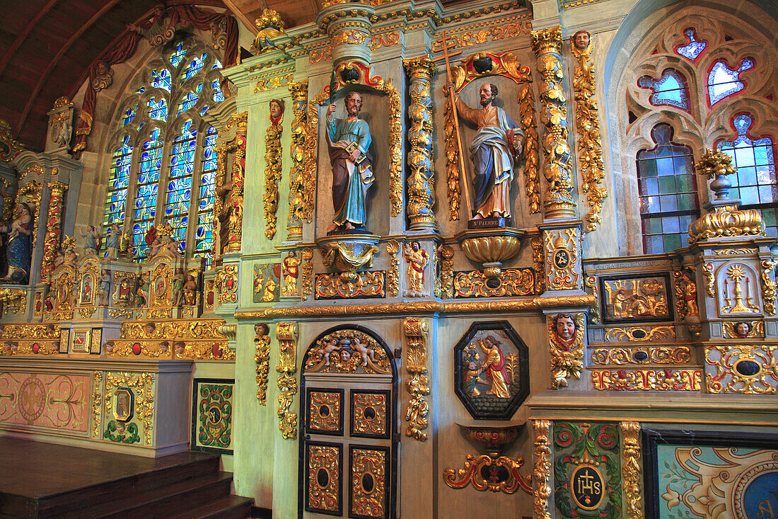 France,Brittany,Finistere department (29),Crozon peninsula,Plomodiern,Sainte Marie du Menez Hom,Sainte marie chapel