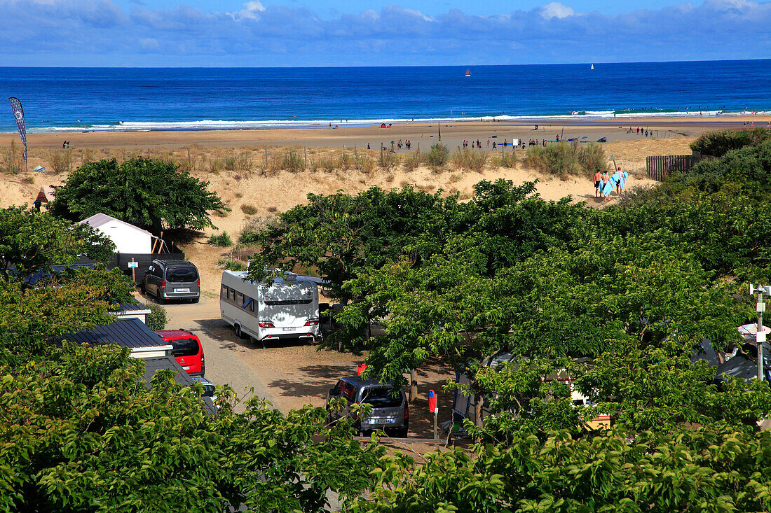 Frankreich,Nouvelle Aquitaine,Landes department (40),Moliets et Maa,Moliets plage,camping le Saint Martin