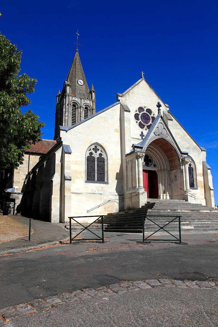 France,Paris Ile de France,Yvelines (78),Conflans Sainte-Honorine,Saint Maclou church,Montjoie tower