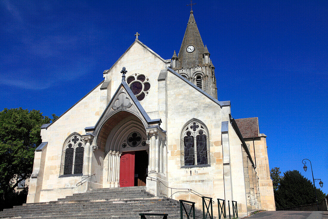 Frankreich,Paris Ile de France,Yvelines (78),Conflans Sainte-Honorine,Saint Maclou church,Montjoie tower