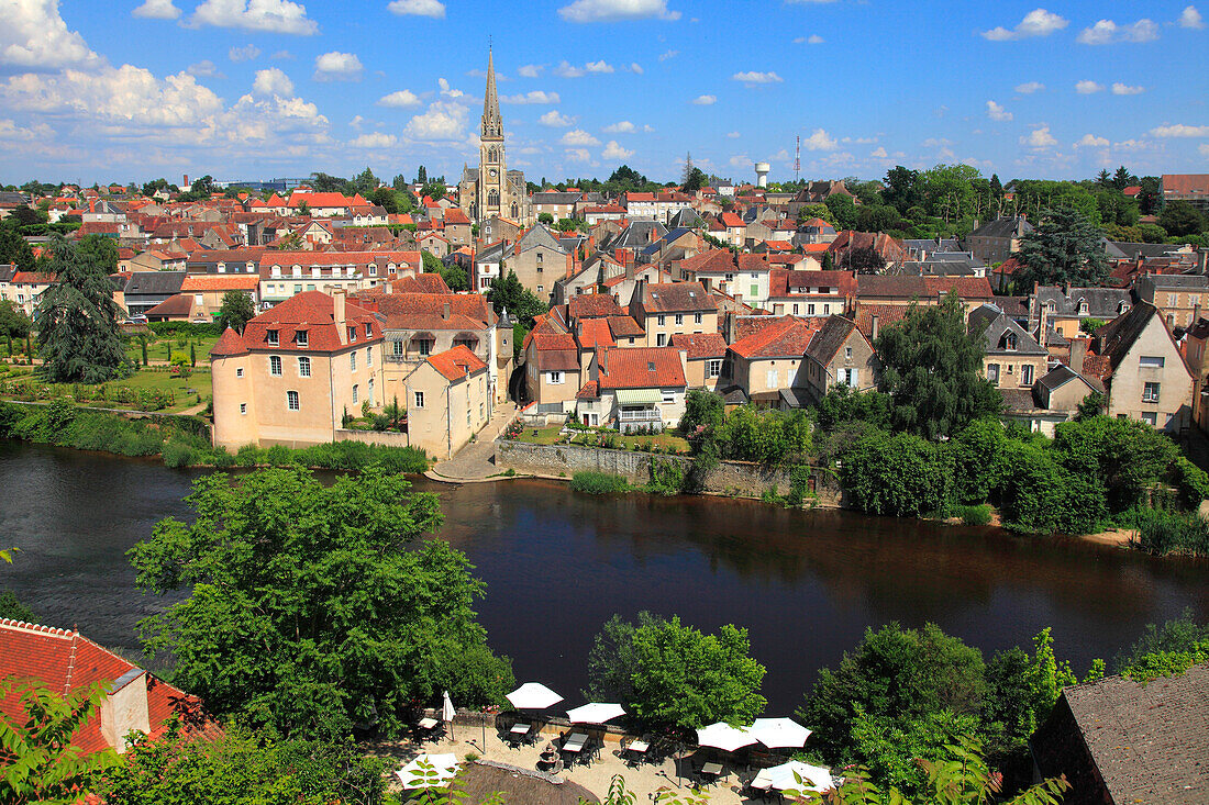 France,Nouvelle Aquitaine,Vienne department,Montmorillon and gartempe river