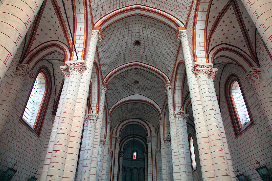 Frankreich,Nouvelle Aquitaine,Vienne department,Chauvigny,mittelalterliche Stadt,Saint Pierre collegiate church