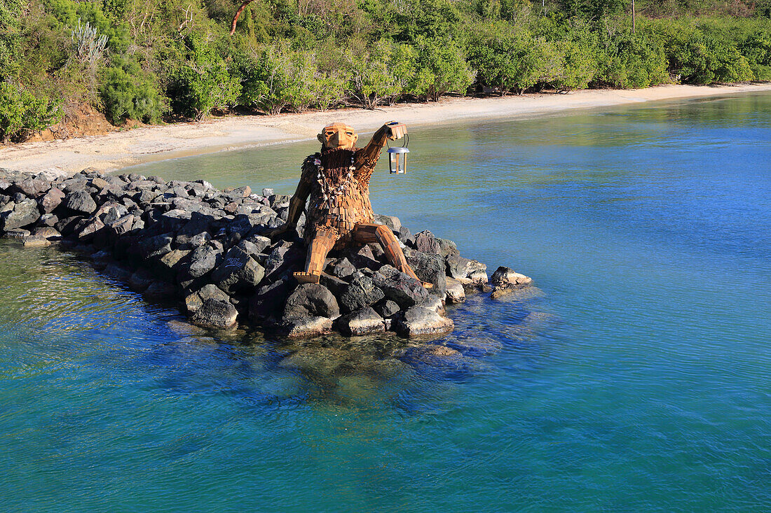 Usa,Porto rico. Culebra Island. Hector the protector