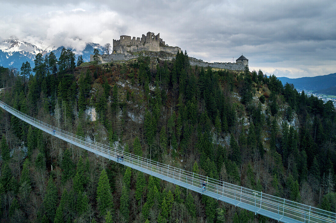 Europe,Austria,Reutte,Highline 179 and Ehrenburg castle