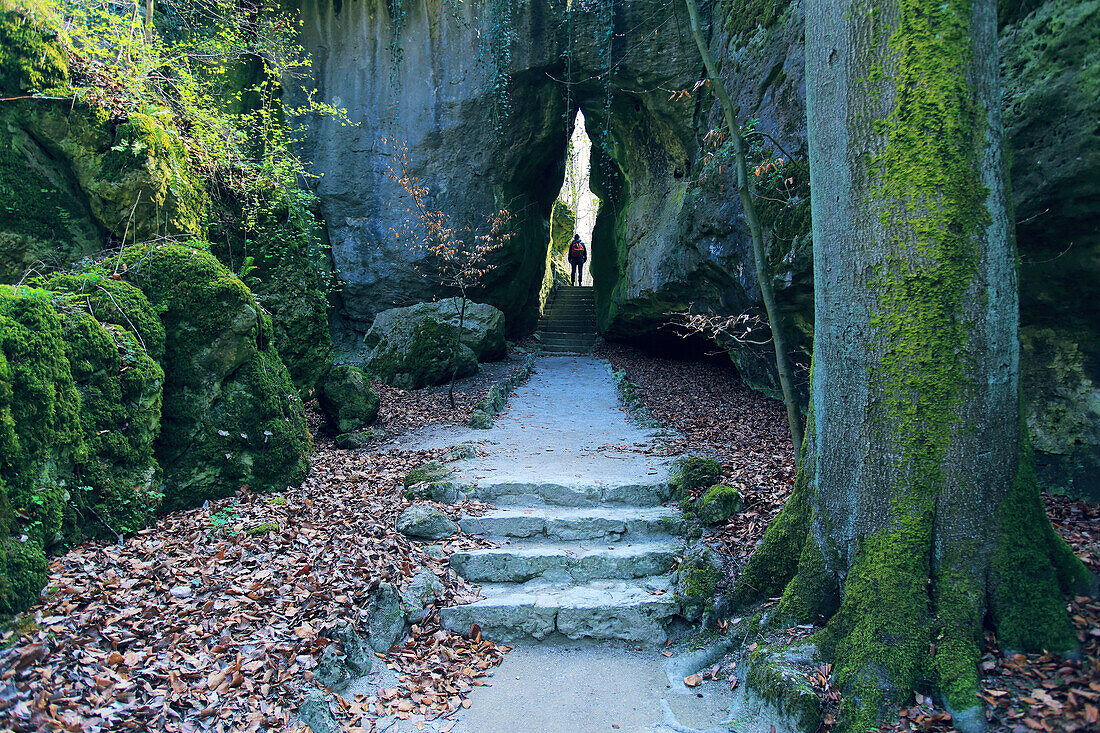 Deutschland,Wonsees,Steingarten Sanspareil. Felsengarten Sanspareil