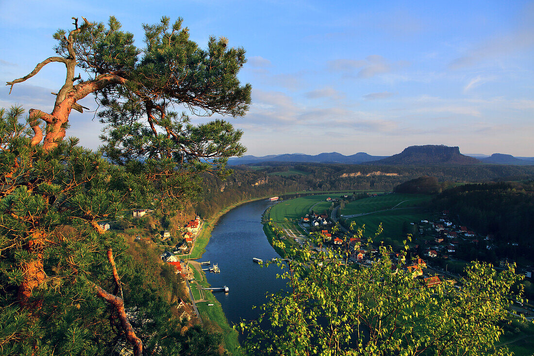 Deutschland,Sachsen,Sächsische Schweiz,Sandsteinfelsen. Elbe