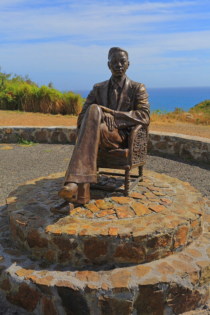 Caribbean,Sint Maarten. Charles Leopold Bell statue