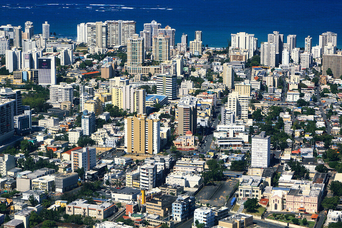 Usa,Puerto Rico,Luftbildansicht von San Juan