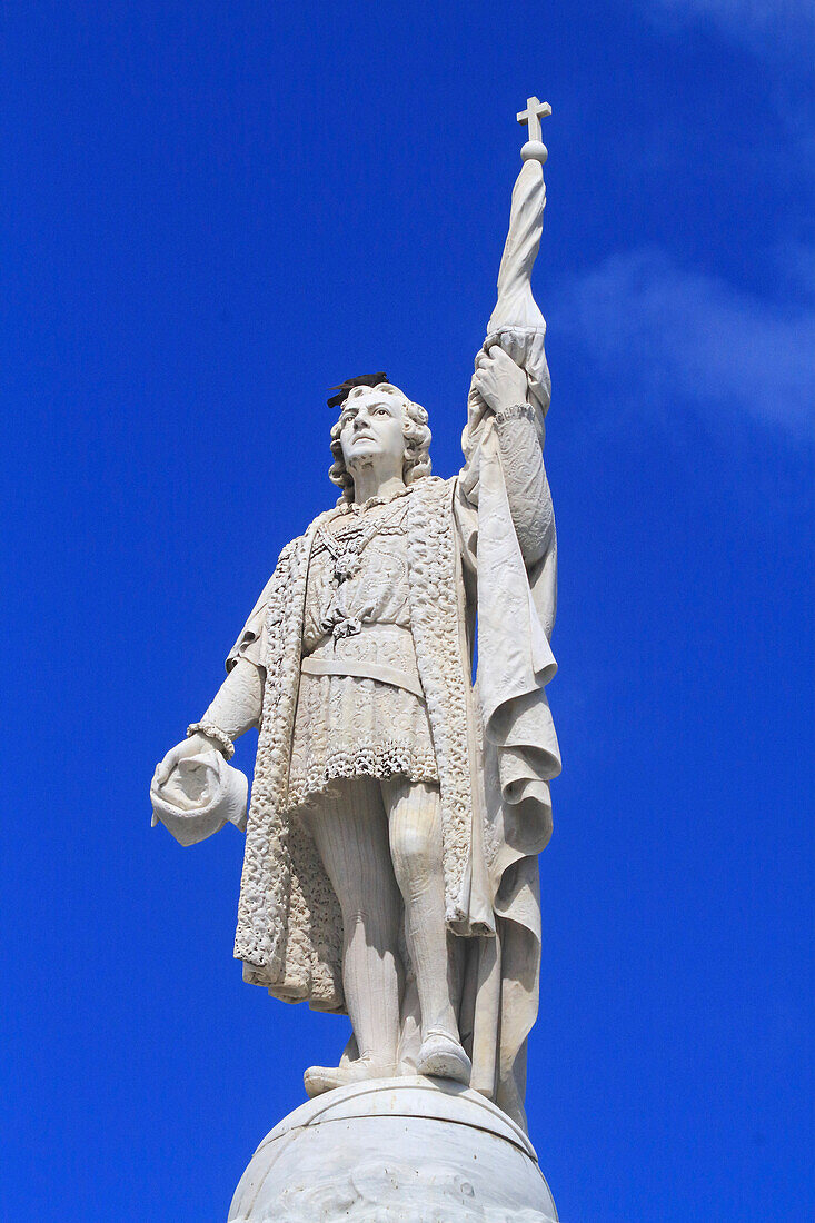 Usa,Porto Rico,San Juan. Cristobal Colon statue