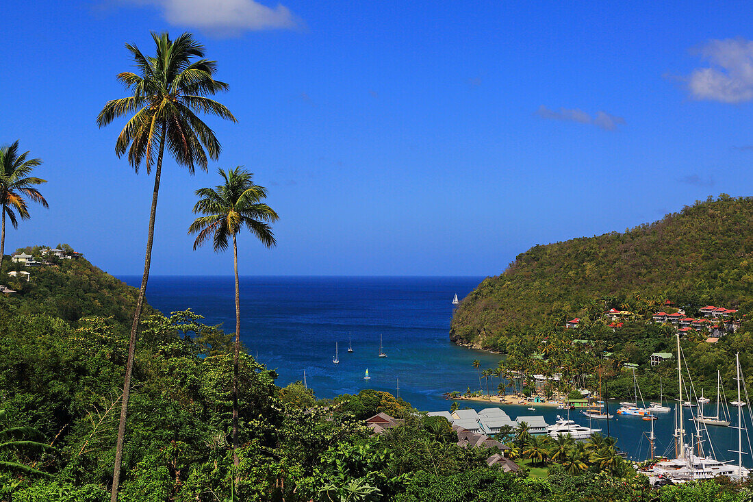 English West Indies,Saint Lucia. Marigot Bay