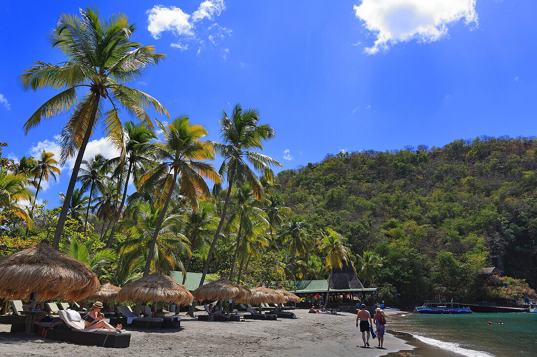 Englisch Westindien, St. Lucia. Anse Chastanet Strand