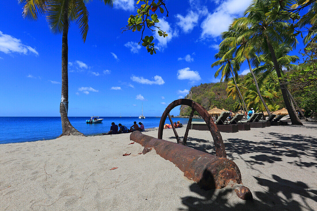 Englisch Westindien, St. Lucia. Anse Chastanet Strand