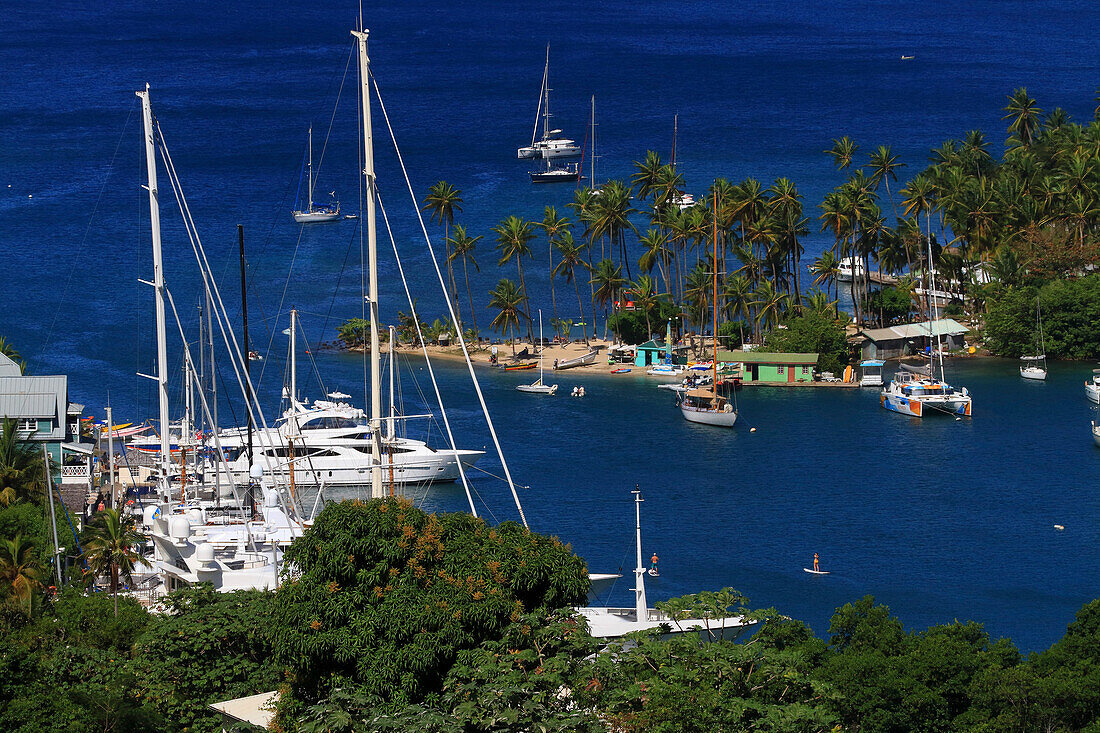 English West Indies,Saint Lucia. Marigot Bay