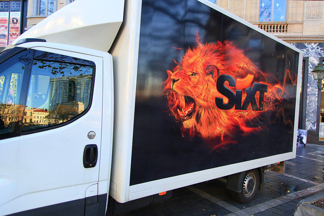 Sixt brand logo on a van