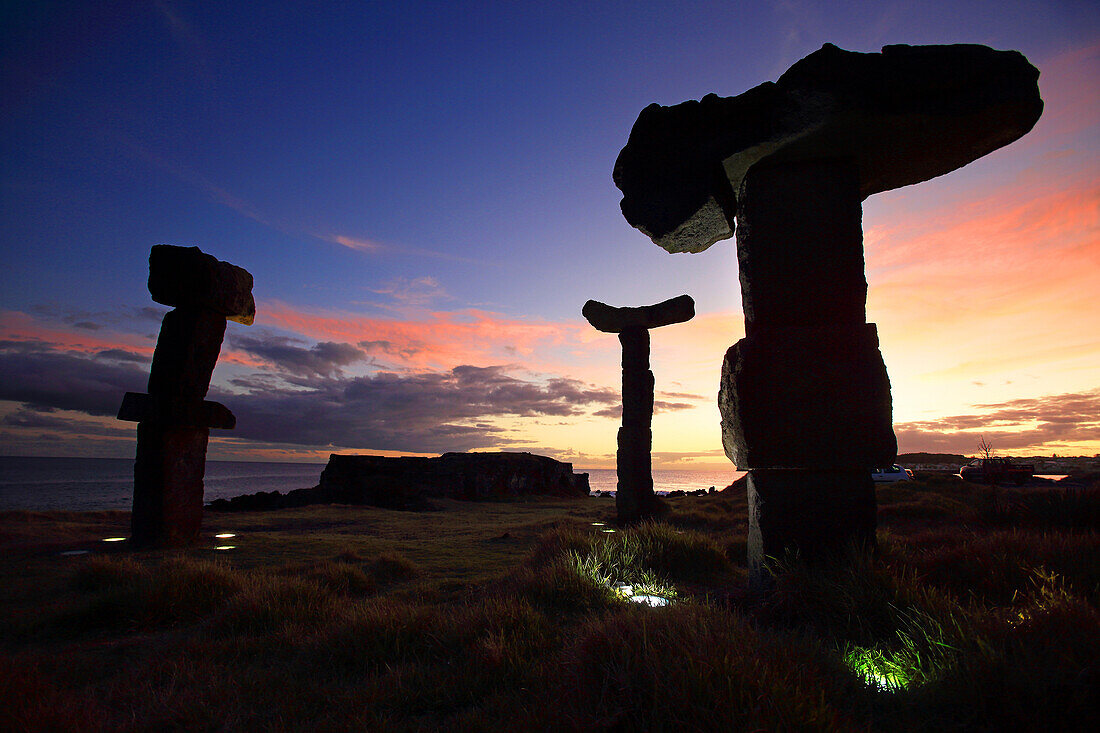 Sao Miguel Insel, Azoren, Portugal. Sao Roque. Skulpturen