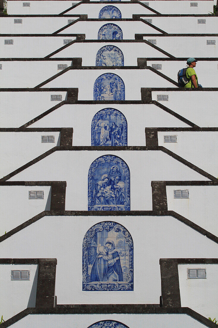 Insel Sao Miguel, Azoren, Portugal. Ermida de Nossa Senhora da Paz, Vila Franca do Campo