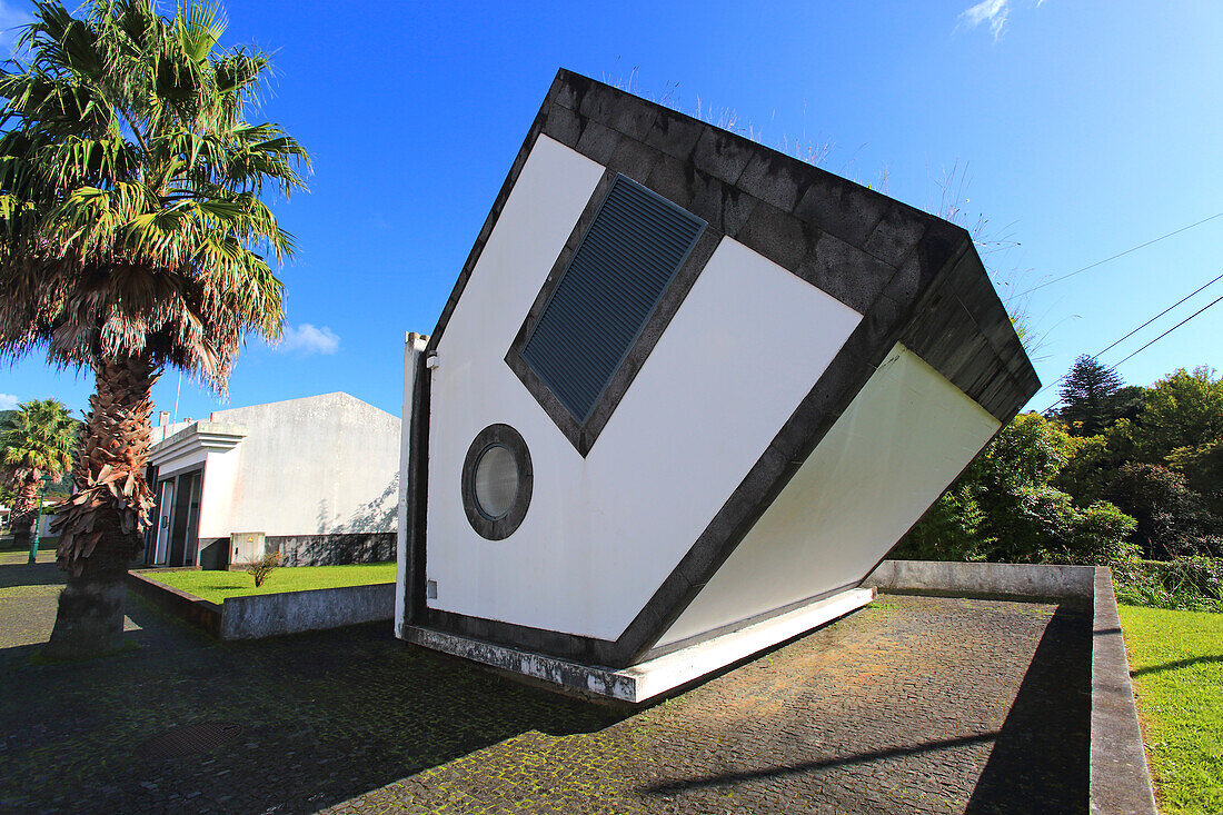 Sao Miguel Island,Azores,Portugal. Furnas. Reverse house