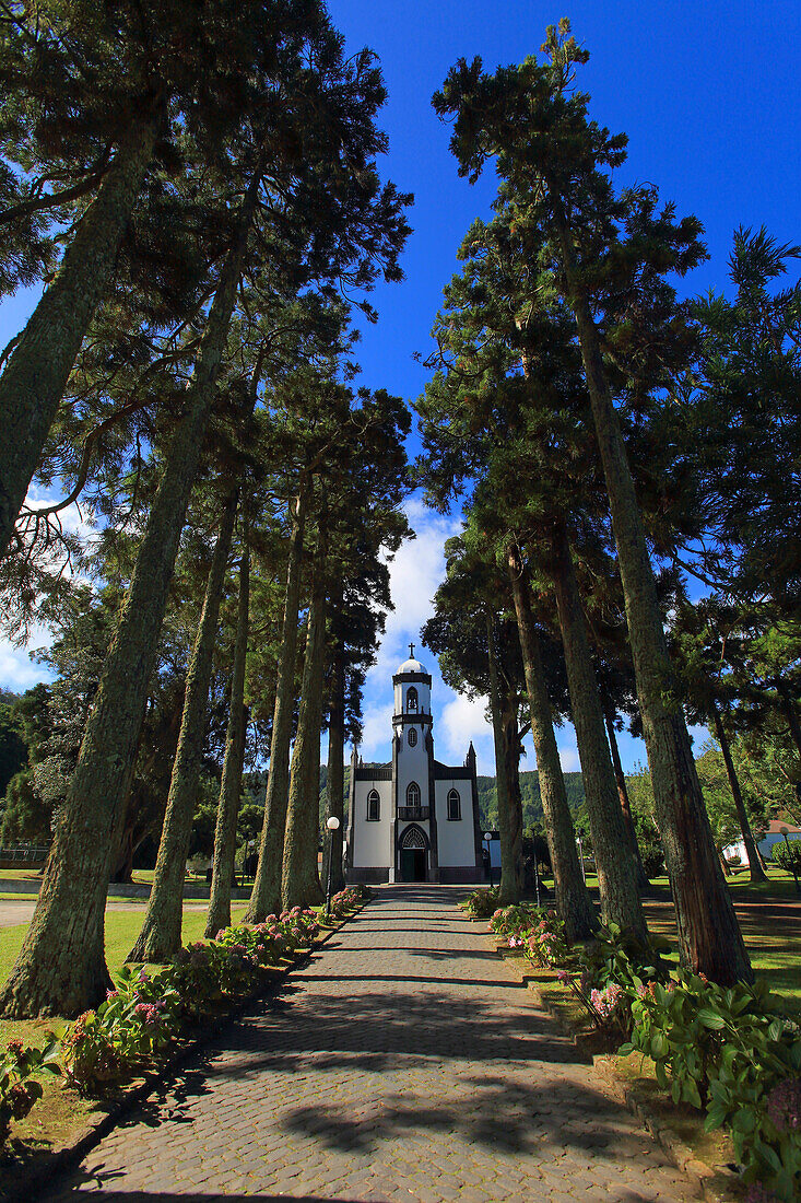 Insel Sao Miguel, Azoren, Portugal. Igreja de São Nicolau,Sete Cidades