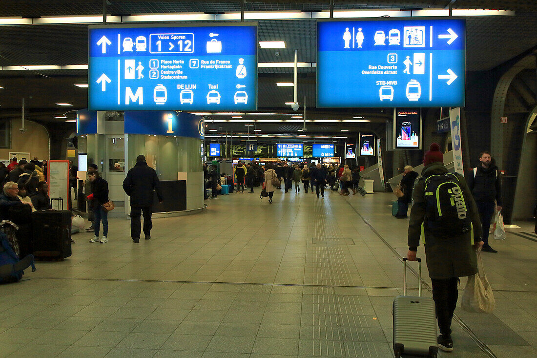 Europa,Belgien,Brüssel. Bahnhof Bruxelles-Midi