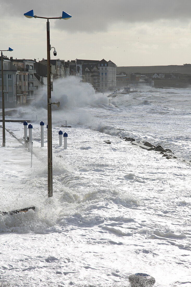 France,Hauts de France,Pas de Calais,Opal Coast,Ciara storm. Wimereux seaside