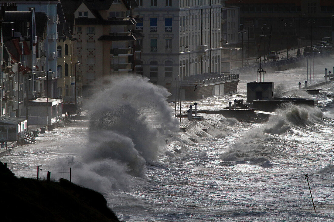 France,Hauts de France,Pas de Calais,Opal Coast,Ciara storm. Wimereux seaside